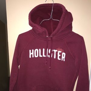 Burgundy Hollister Hoodie